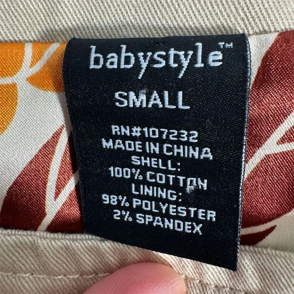 Babystyle Maternity Khaki Trench Coat Jacket Size S NWT - Picture 6 of 15